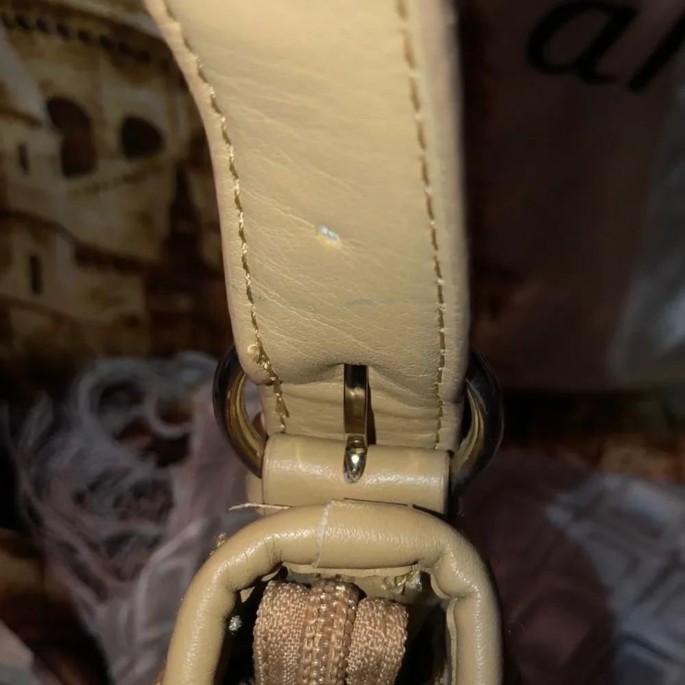 Croft & Barrow Tan Multicolored Faux Leather Straw Hobo Bag